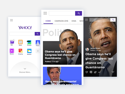 Yahoo! Responsive design material mobile responsive ui ux yahoo