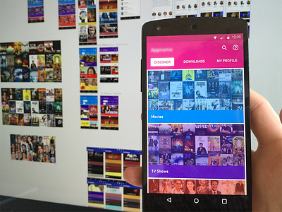 Film & TV On-Demand android app material material design media ui ux