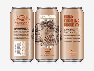 Beer Can IV beer can craft beer foxhound label north carolina sycamore brewing