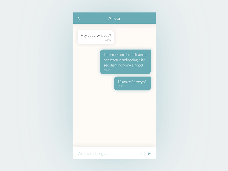 Chat animation animation appdesign chat flat flinto material prototype qr ui ux