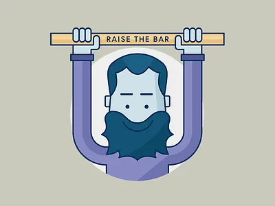 Raise the bar! bar character color colours dude guy icon illustration raising web website