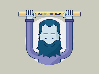 Raise the bar! bar character color colours dude guy icon illustration raising web website