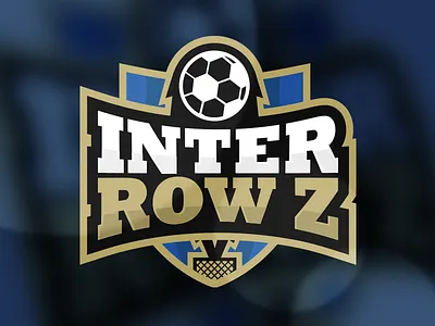 Inter Row Z badge branding crest fantasy football illustration logo simple soccer sports team vector