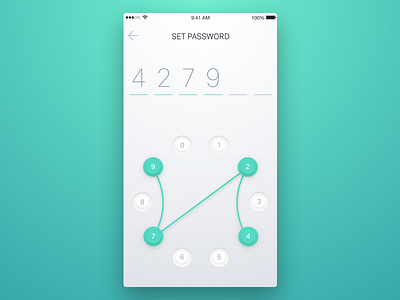 10th Week (Monday) - Set Password app dial free mobile password rondesign set sketch themeforest