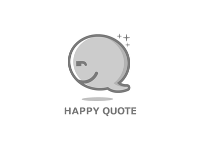 Happy Quote bubble chat gray happy quote smile talk