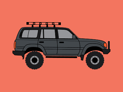 Fj 80 fj80 illustration landcruiser toyota