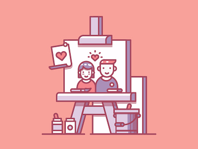 So Cute art canvas illustration paint valentines valentinesday vector