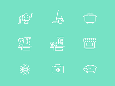 Icon Set cracow icon icon set ikonki kraków meat pig polska snowflake store wip