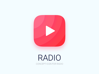 Radio Icon clean concept dailyui fm icon ios media music player radio ui