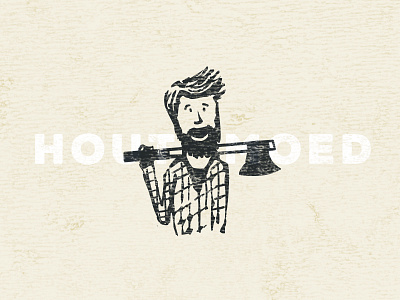 Houtmoed branding design handlettering logo vintage wood wood company