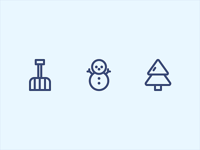 Winter Icons icon icon design iconography shovel snow tree ui user interface userinterface ux winter