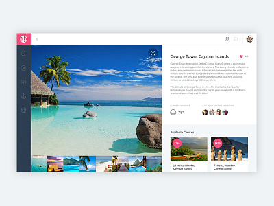 Location Detail application cruise notch travel ui ux web web app website