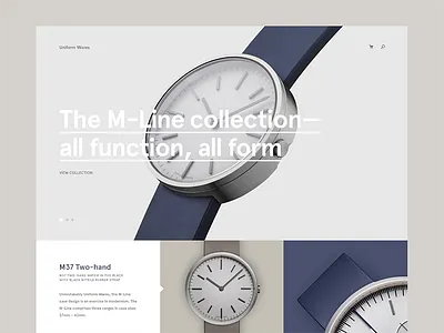 Uniform Wares Redesign clean design flat minimal photo simple swiss type typography ui watches web