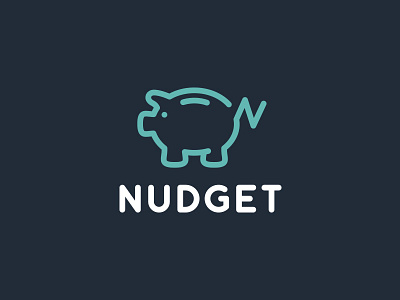 Nudget bacon brand financial logo pig piggy piggy bank pork save saving savings