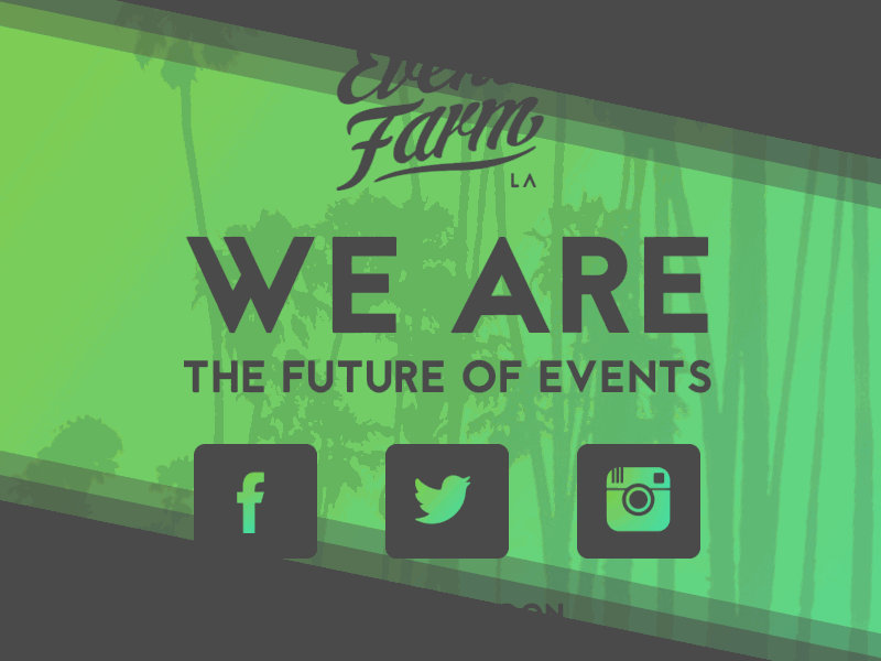 Event Farm LA design la scrolling website