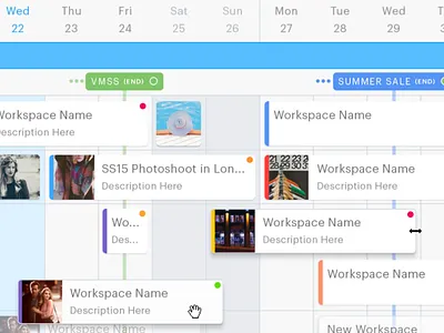 Concrete UI Timeline date design experience grid interface plan timeline ui user ux website