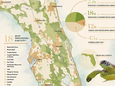 Natural Florida Infographic college conservation florida infographic map university