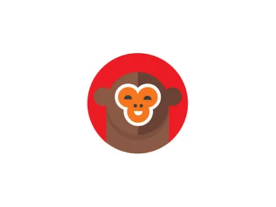 Monkey animal ape badge icon illustration monkey vector