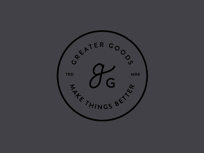 Greater Goods Badge badge branding greater goods identity logo trade mark