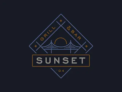 Sunset Restaurant Logo bar brand identity branding card istanbul logo restaurant sunset