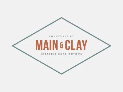 Main & Clay branding hipster logo
