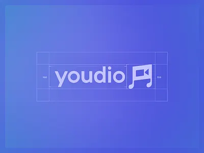 Youdio app band icon identity logo music note video youdio