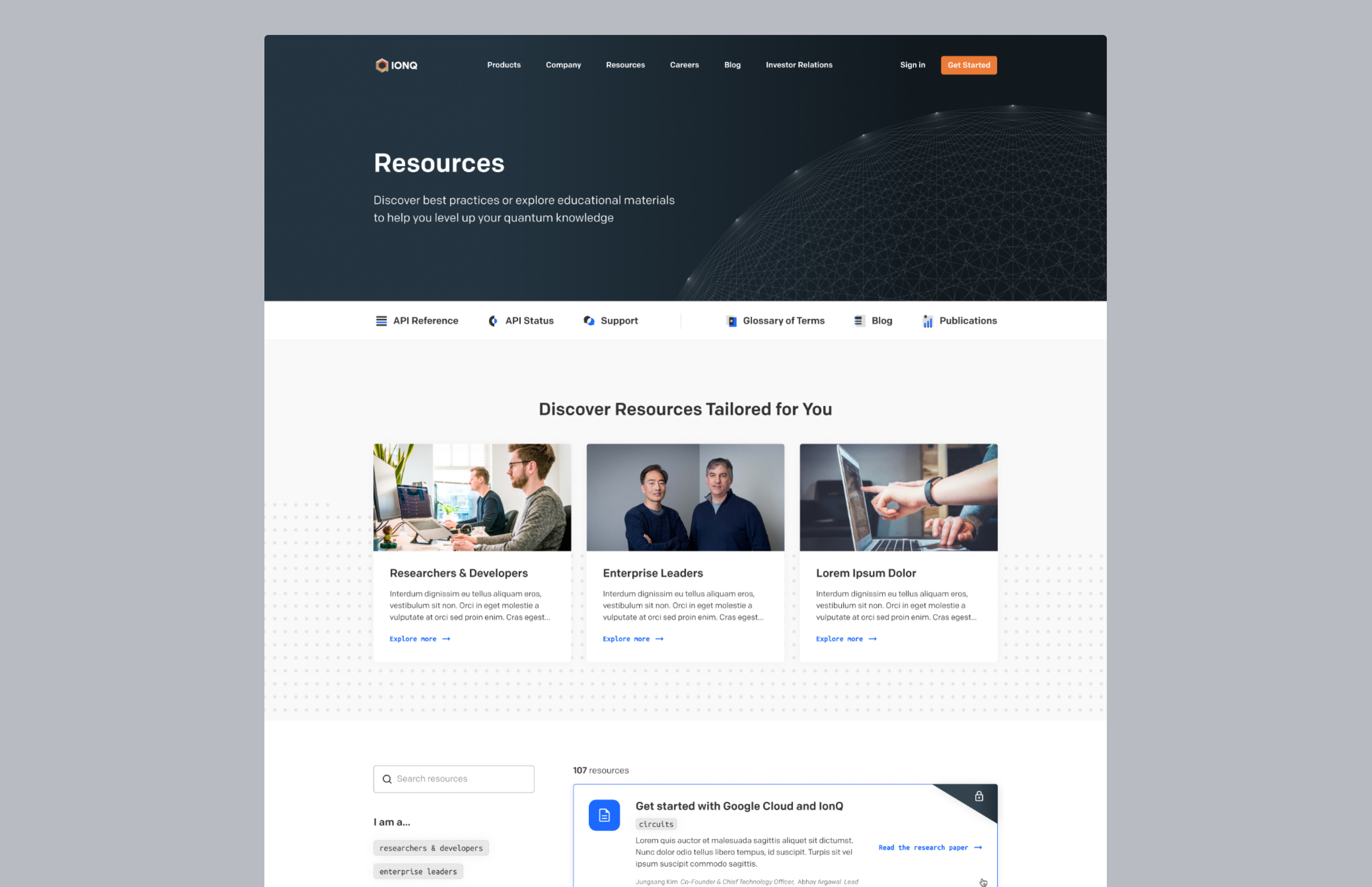 Example of Resource Center - Quantum Computing