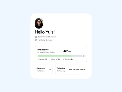 Personio Time Tracking app design ui uidesign ux ux design