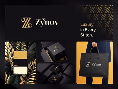 Zynov - Luxury Fashion Branding brand design brand identity branding branding design design fashion futuristic graphic design logo logotype luxury minimal premium royal visual identity