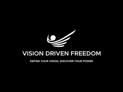 Vision Driven Freedom abstract logo awesome logo fly freedom human logo logo design logo inspiration professional logo simple logo