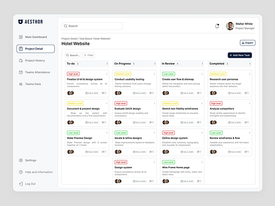 Kanban View - Task Management Dashboard dashboard kanban kanbanproject kanbantask kanbanview projectdashboard projectdetail taskdashboard taskdetail taskmanagement taskwebsite ui uiwebsite ux websitekanban