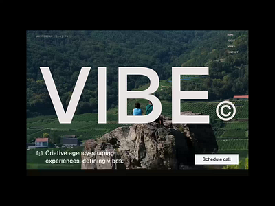 VIBE - Agency Website agency dark interface minimalist modern page transitions portfolio smoothscroll ui web design website