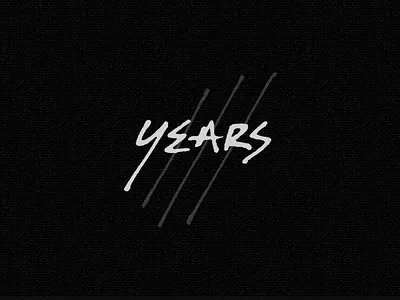 3 Years hand drawn typography