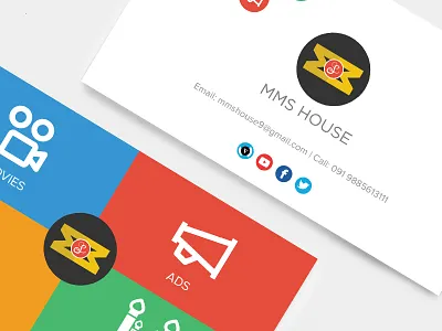 MMS House ads branding business cards events house logo design mms movies tollywood