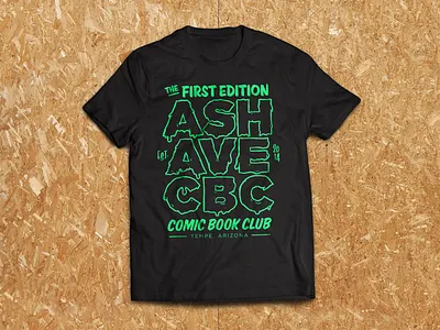 Ash Ave Comic Book Club design goo kevin layshock lettering plywood shirt tshirt