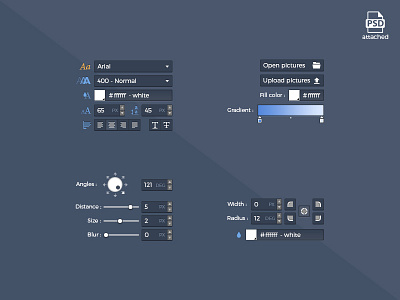 Ui editing elements edition element free freebie interface photoshop psd text user