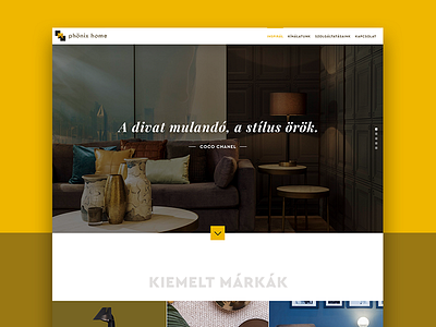 PhonixHome Website redesign clean decor flat home minimal redesign webshop website yellow