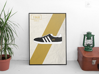 Gazelle Classic adidas art casuals classic fashion graphic design illustration poster sport trainer