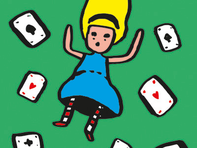 Alice In Wonderland book cover graphicdesign illustration