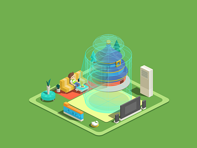 Scenic real illustration map scenic real，city