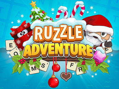 Rad Xmas game logo logo design mobile games ruzzle