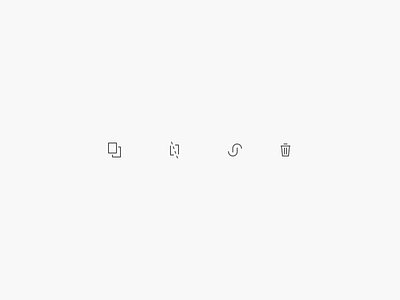 COPY CUT CONNECT DELETE actions button icons minimal ui user interface