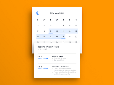 011 — Calendar Card 100daily calendar card dailyui event flat minimal note reminder ui