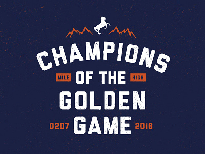 Golden Game Champs broncos denver super bowl type