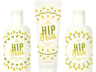 Hip Peas Packaging baby line natural ingredients organic packaging pattern product design