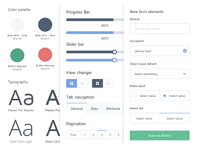 Dashboard Styleguide button dashboard form fields progress slider styleguide ui ui kit