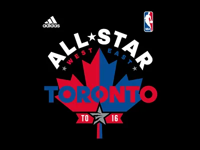 Nba All-Star - East vs West adidas all star basketball maple leaf nba toronto