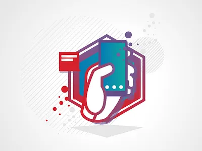 Jacques Alomo Erkla Rfilm Produktion Mu Nchen color device digital flat gradient hand holding icon lines neon phone