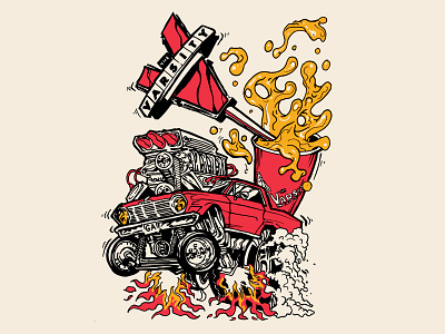 The Varsity: Hot Rod tee atlanta car custom drawing hot rod illustration rat fink tee vintage