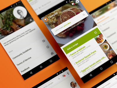 Cookpad February 2016 app carrots cooking cookpad food illustration recipe recipes ui ux